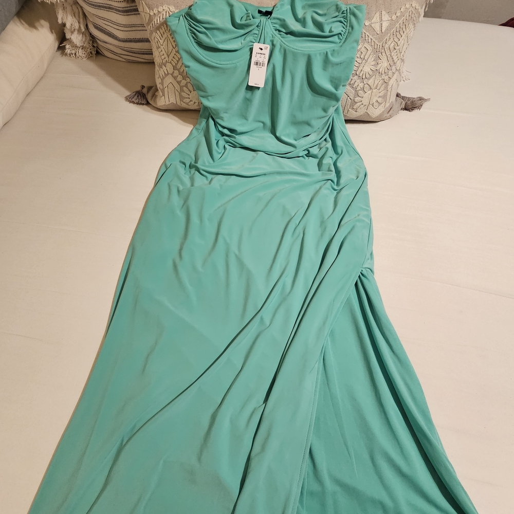 Express Nwt Teal Maxi Dress